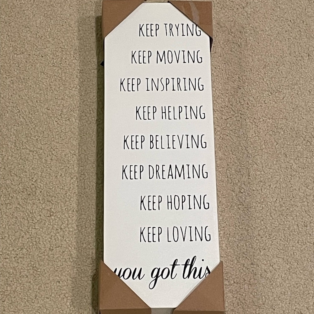 Motivational Wall Art with Inspirational Quotes NWT